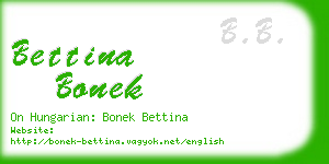 bettina bonek business card